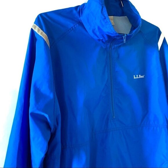 L.L BEAN WINDBREAKER BLUE JACKET VINTAGE COAT LIGHTWEIGHT UNISEX WOMEN  MEDIUM - Picture 7 of 8